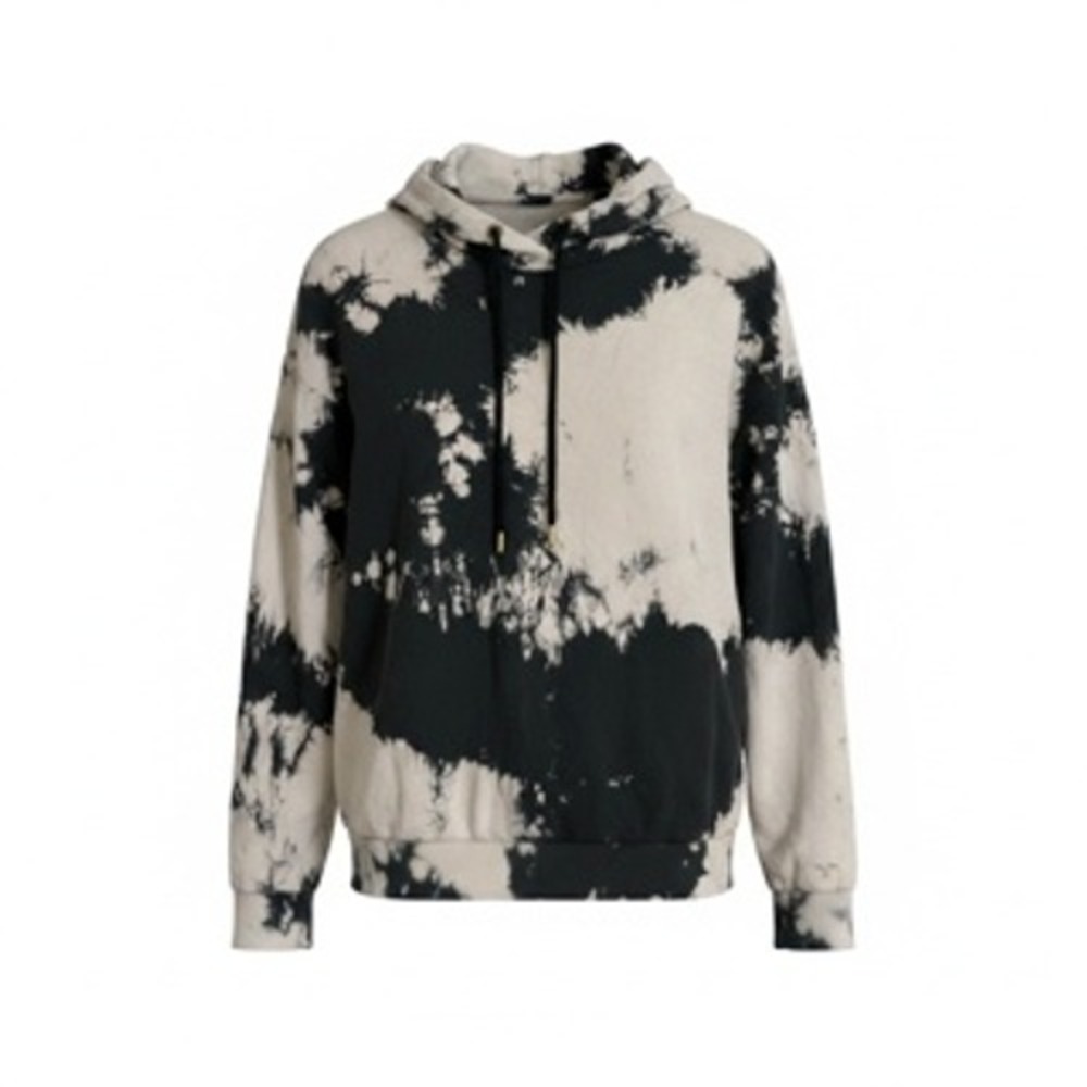 Boohoo Womens Black White Tie Dye Hoodie Sweatshirt US 8 UK 12 EUR 40